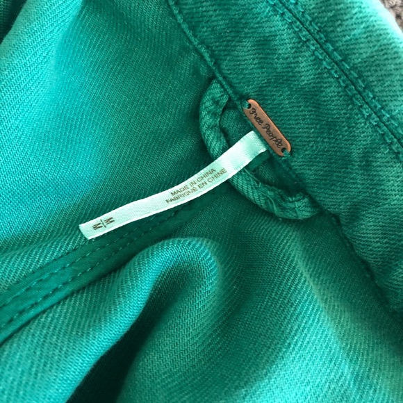 Free people green trench coat size M - Picture 3 of 4